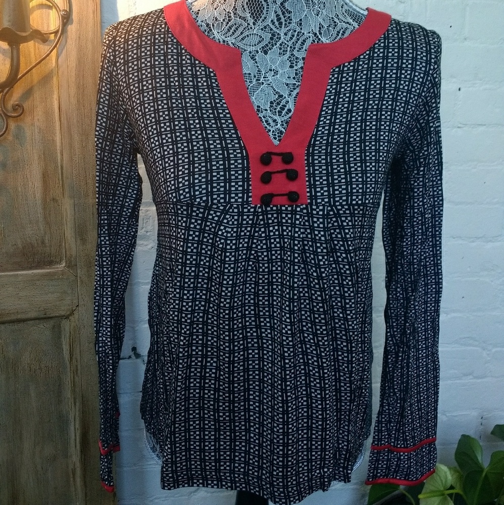 Cute Asian Inspired Voile Top, Small